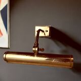 Industrial style aged brass wall art picture light