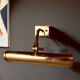 Industrial style aged brass wall art picture light