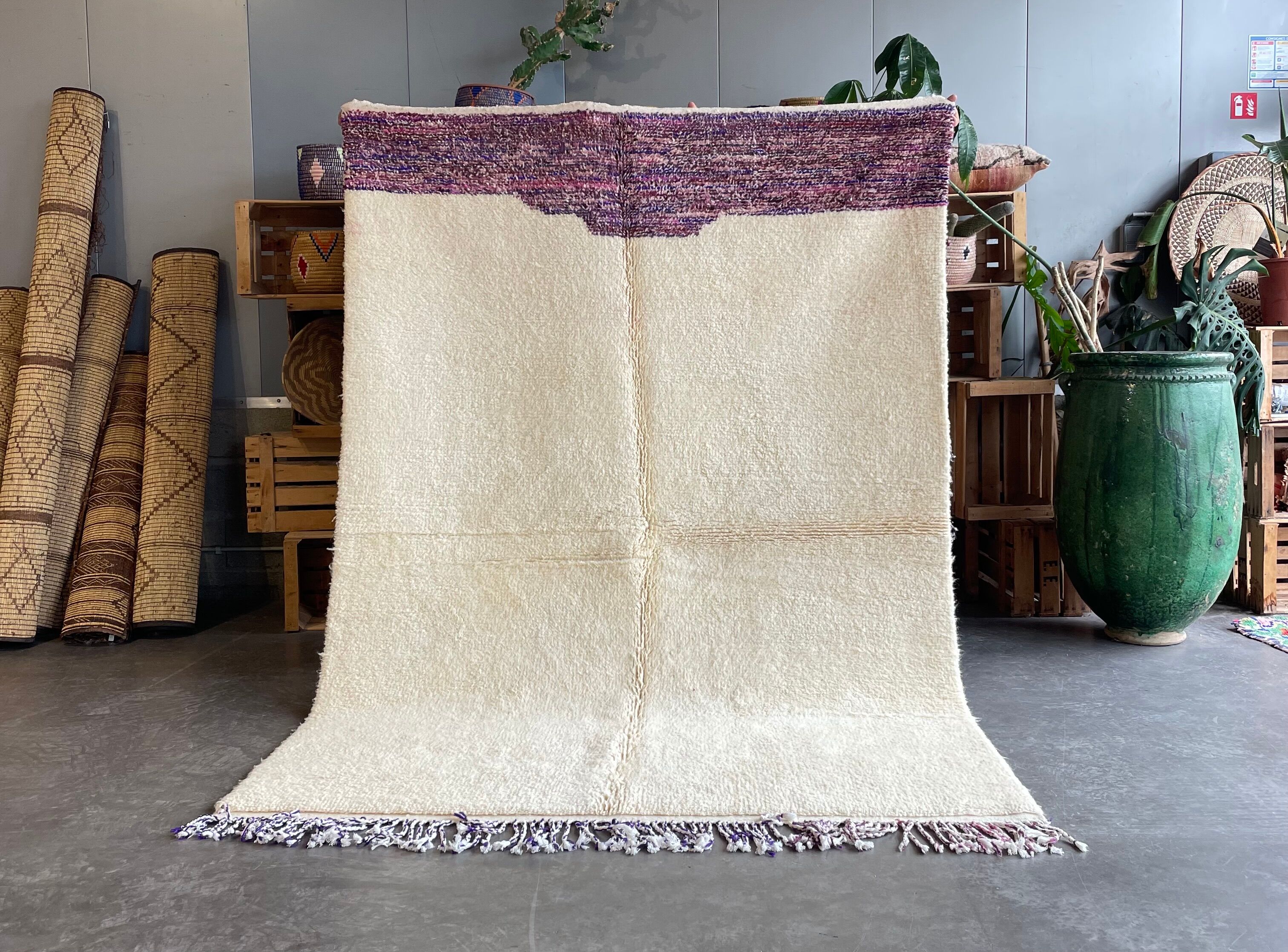 large carpet berbere Beni Ourain new wool 180x270 cm