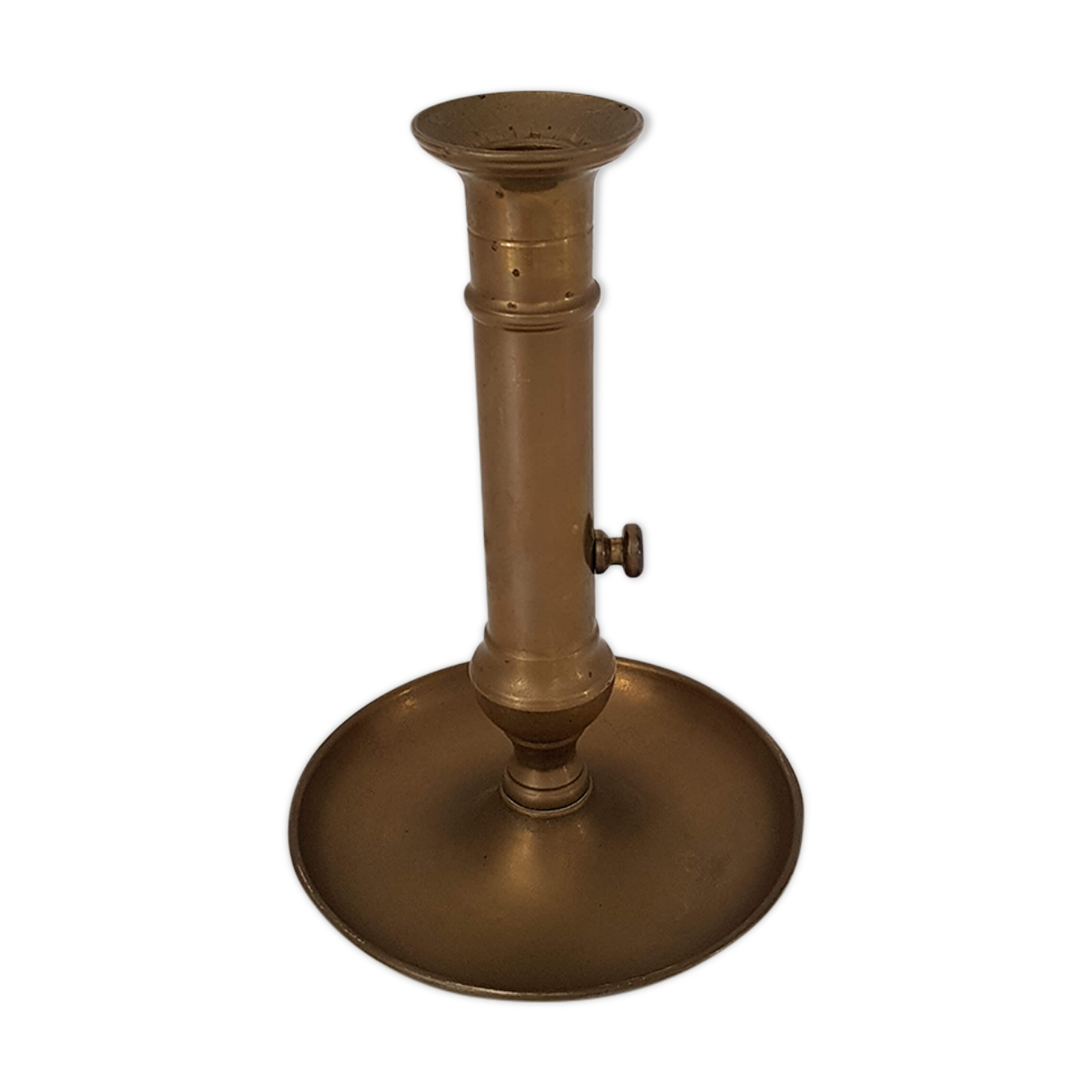 Brass pusher candle holder