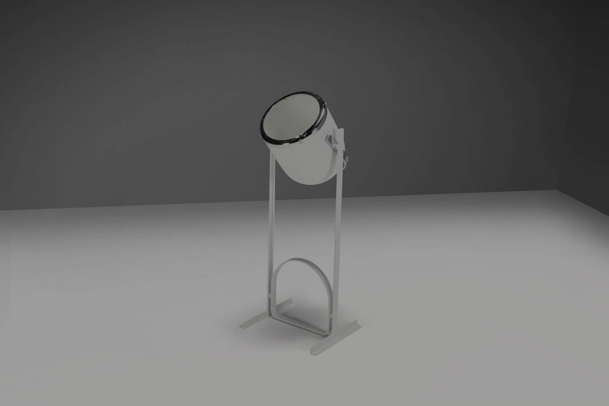 Rare metal and chrome floor lamp by Goffredo Reggiani, Italy, 1970s