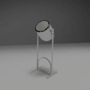 Rare metal and chrome floor lamp by Goffredo Reggiani, Italy, 1970s