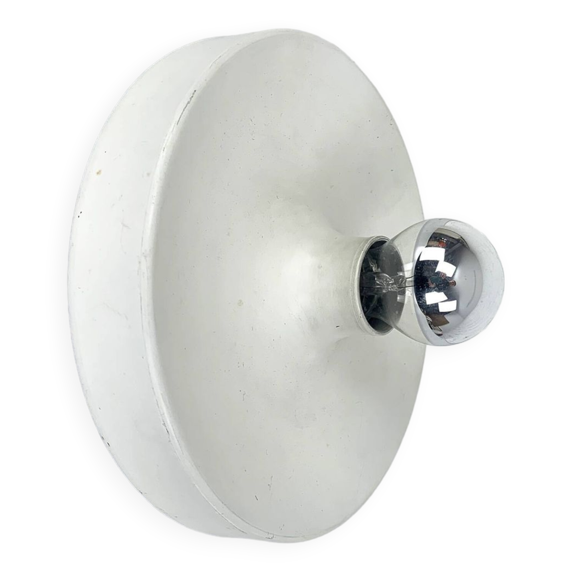 Space Age wall lamp by Staff Leuchten in aluminum, Flush Light, 1960-70