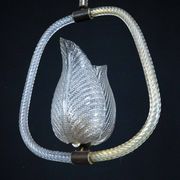 Ercole Barovier Murano glass chandelier. Italy 1940s