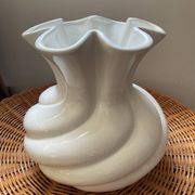 Vintage twisted porcelain vase