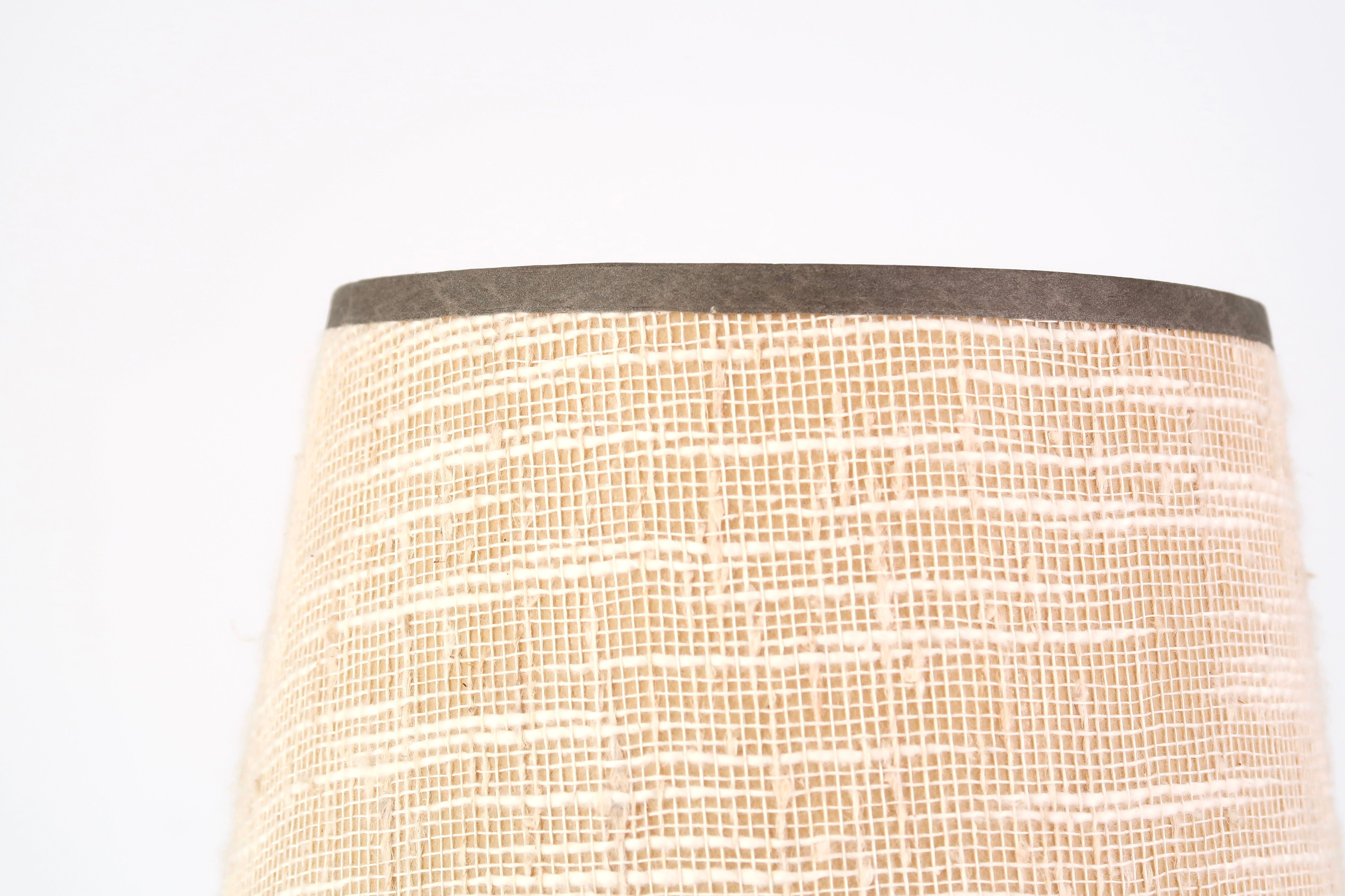 Ceramic lamp, beige lampshade, 60s