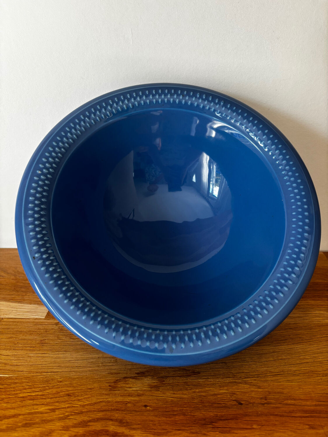 Fruit bowl or salad bowl Geneviève Lethu blue rice grain