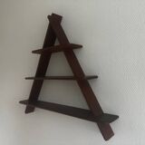Etagère murale triangulaire en teck