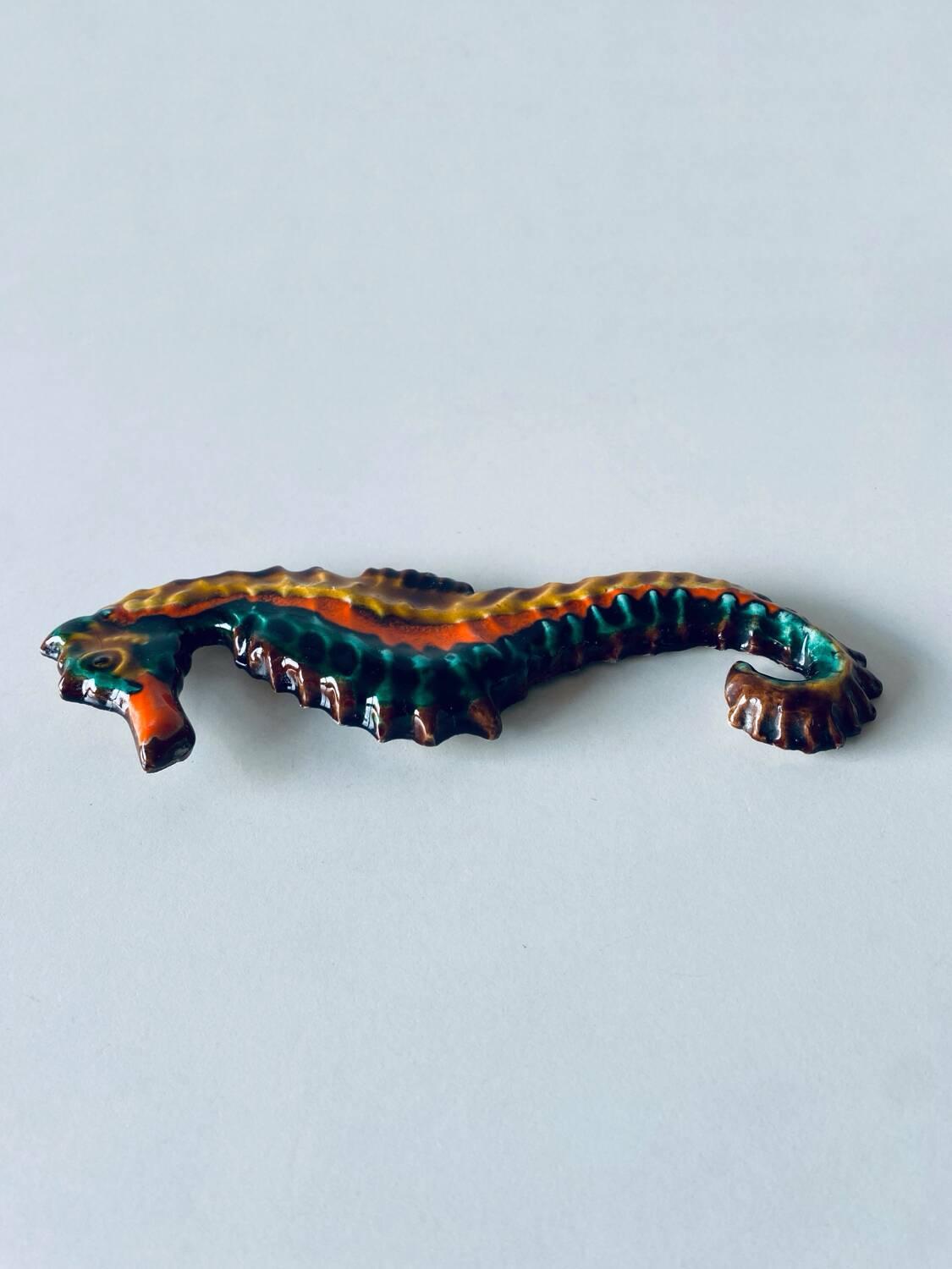 Ceramic wall seahorse