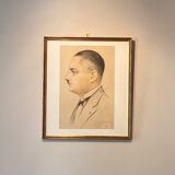Old painting, portrait of a dandy, signed and dated 1927