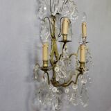 Large Bronze Wall Light with Pendants