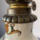 Pied de lampe en faience de gien décor renaissance 1876