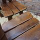 Dutch brutalist solid oak dining chairs, 1970s, set of 4