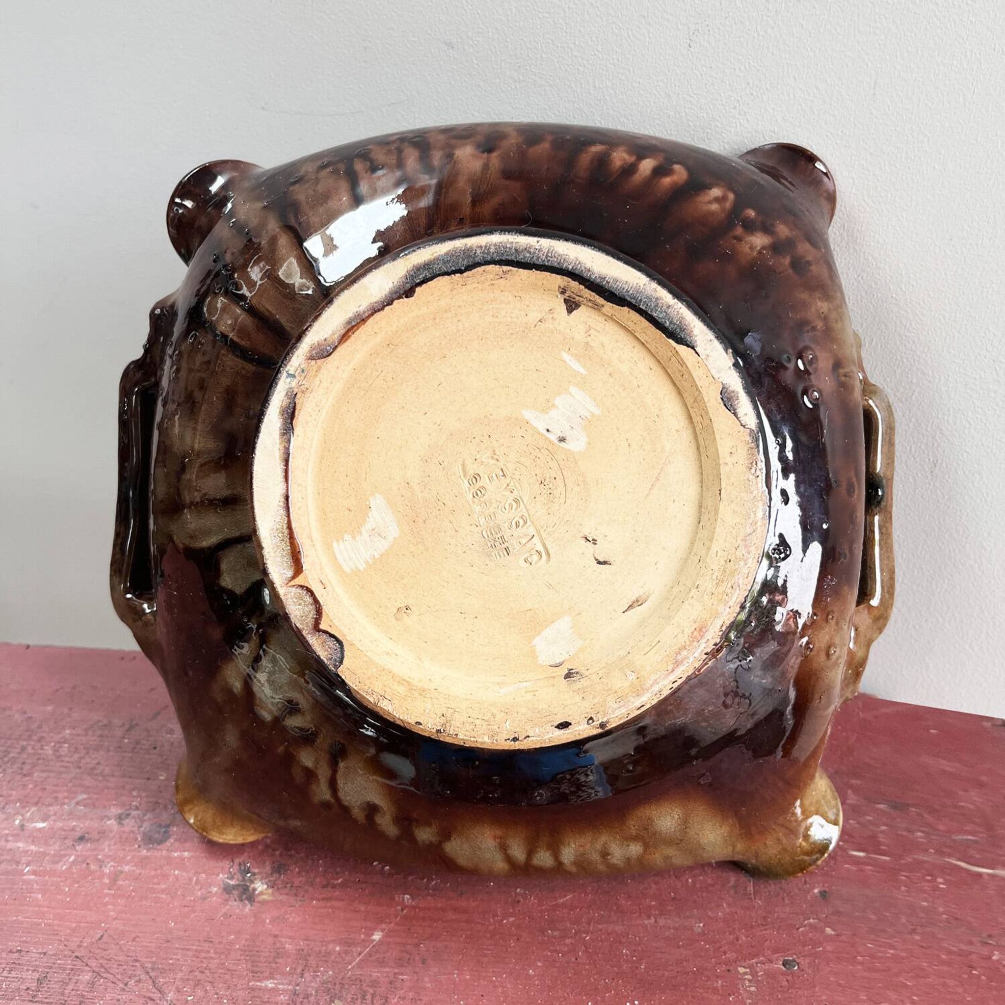 Coupe en poterie vernissée Meyssac
