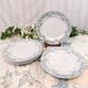 6 Assiettes plates Moulins des Loups modèle Athènes
