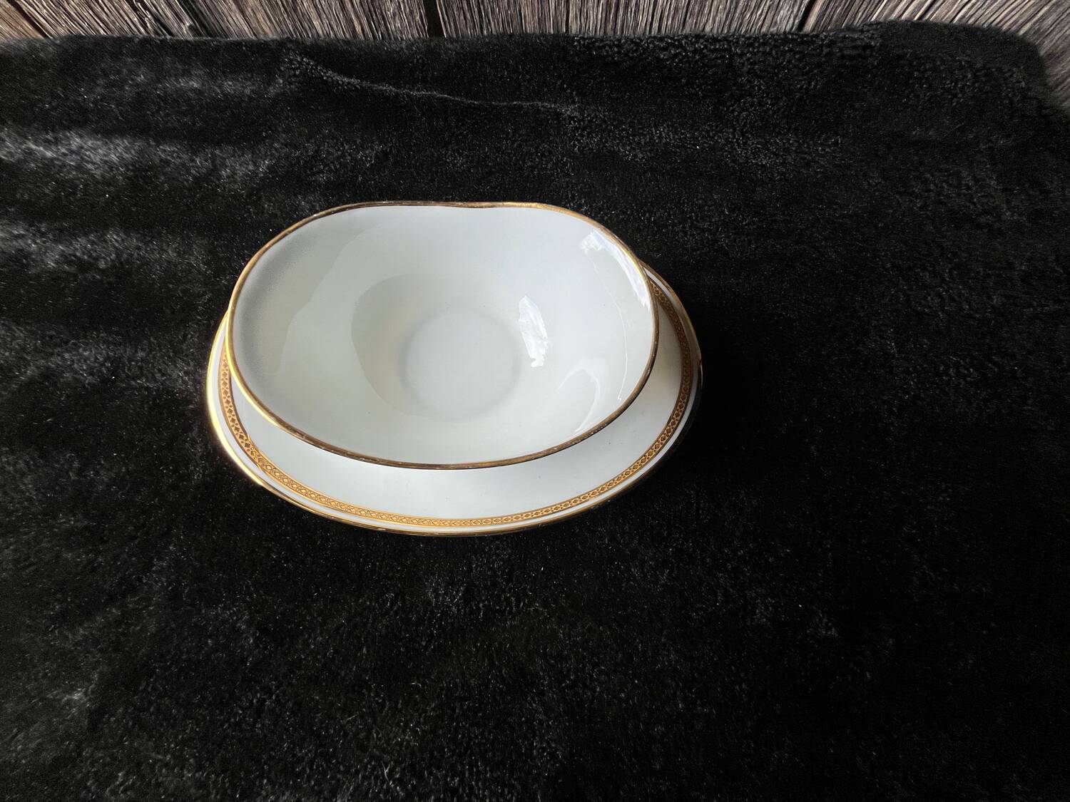 Limoges porcelain sauceboat