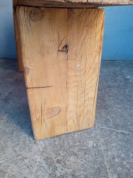 Bench 110 cm old solid wood with patina