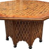 Moroccan octagonal central leg table for oriental dining