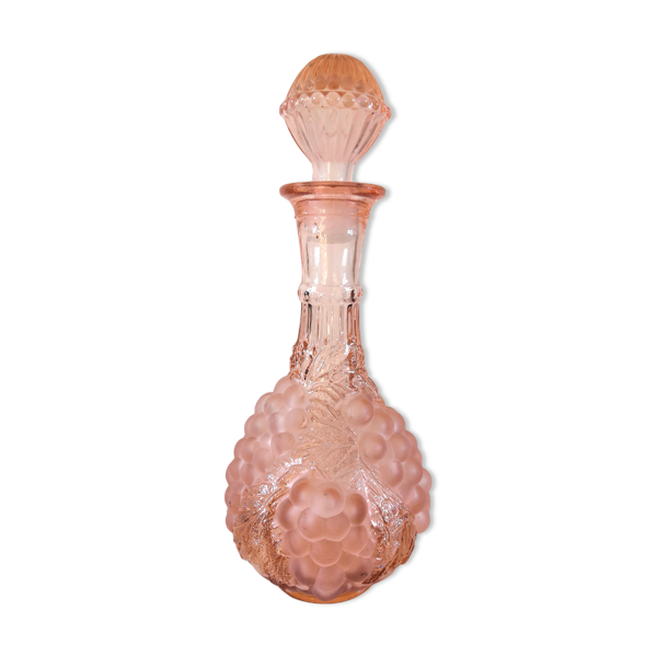 Carafe à vin au décor de raisin design années 70