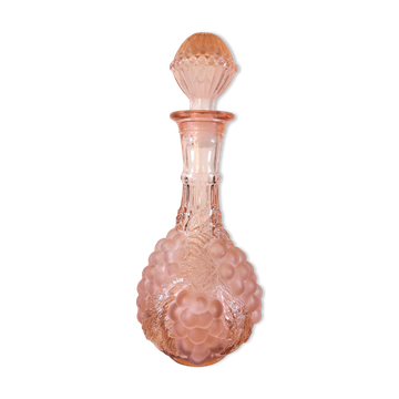 Carafe à vin au décor de raisin design années 70