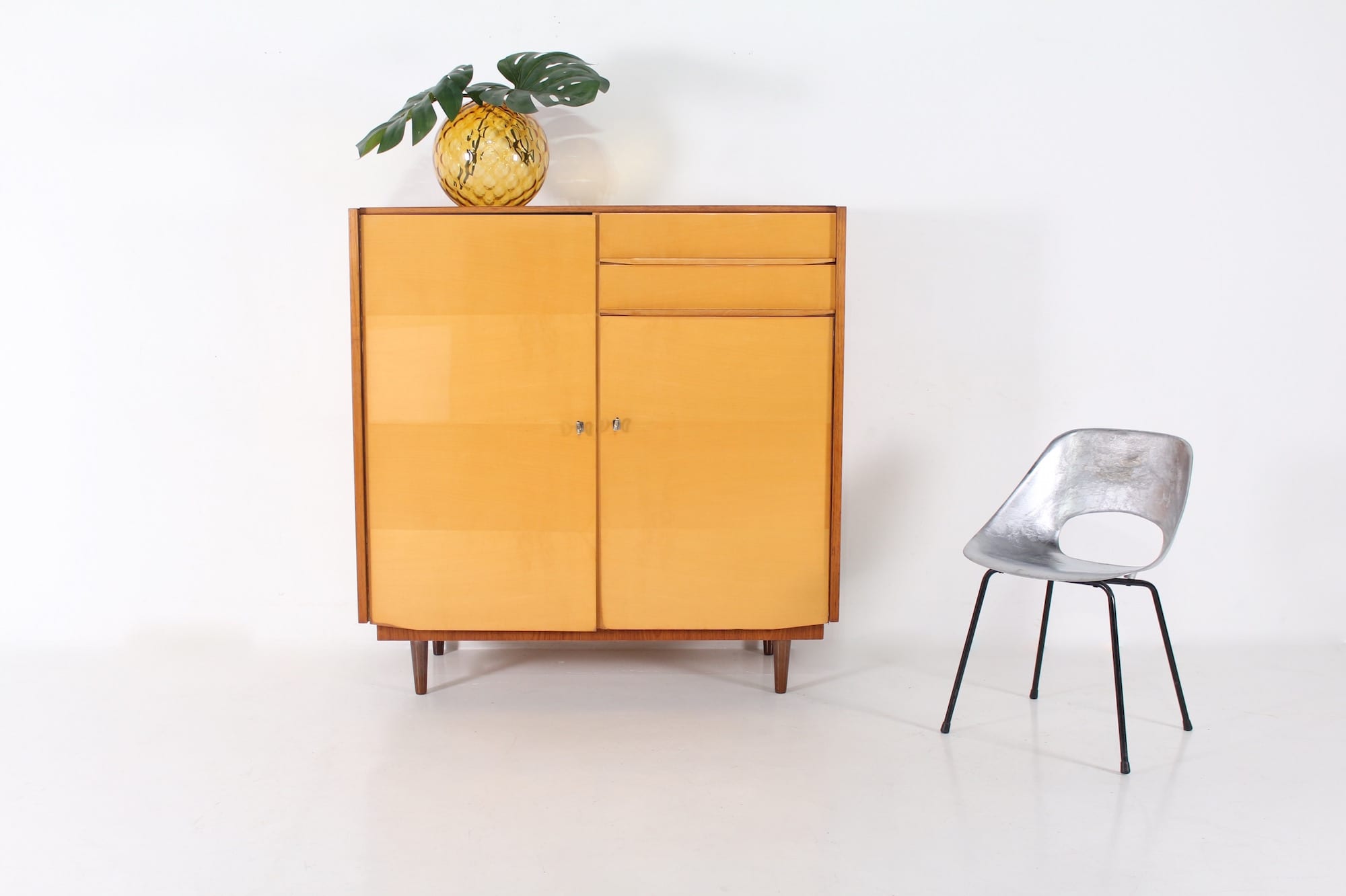 1950s Modernist High Closet Buffet
