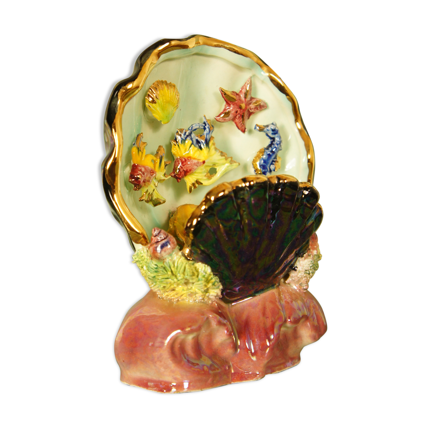 Ceramic shell night light lamp