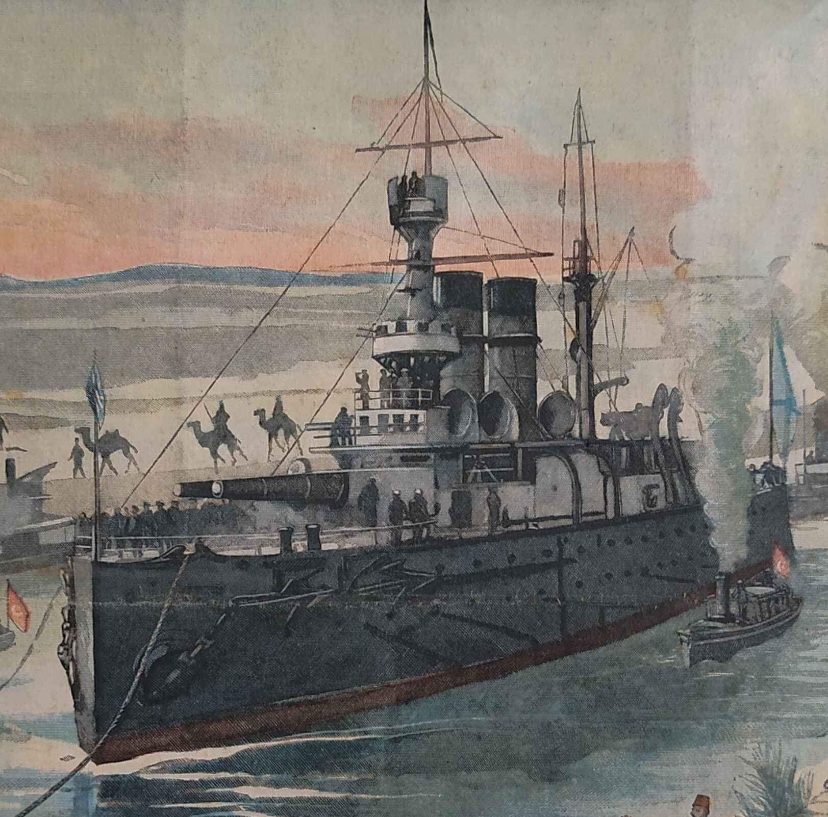 The Baltic squadron crosses the Suez Canal in 1904