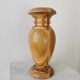Vase vintage en bois artisanal : sculpture unique tournée sur bois, fleurs séchées