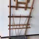 Antique rattan coat rack