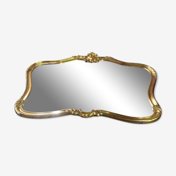 Golden mirror 110x80cm