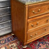 Chest of drawers in mahogany forming secretary of the period louis xvi