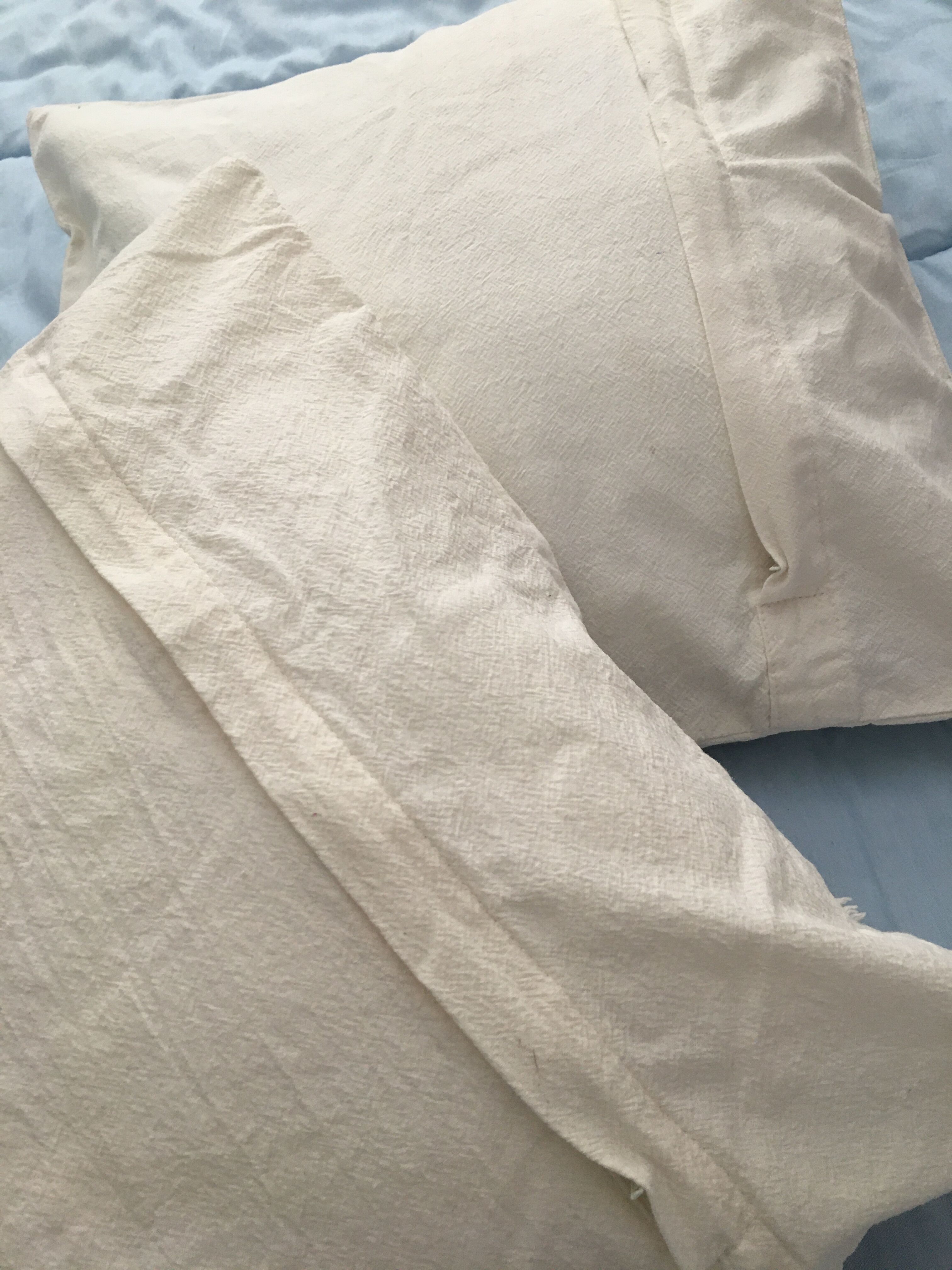 Duo of berber beige cushions