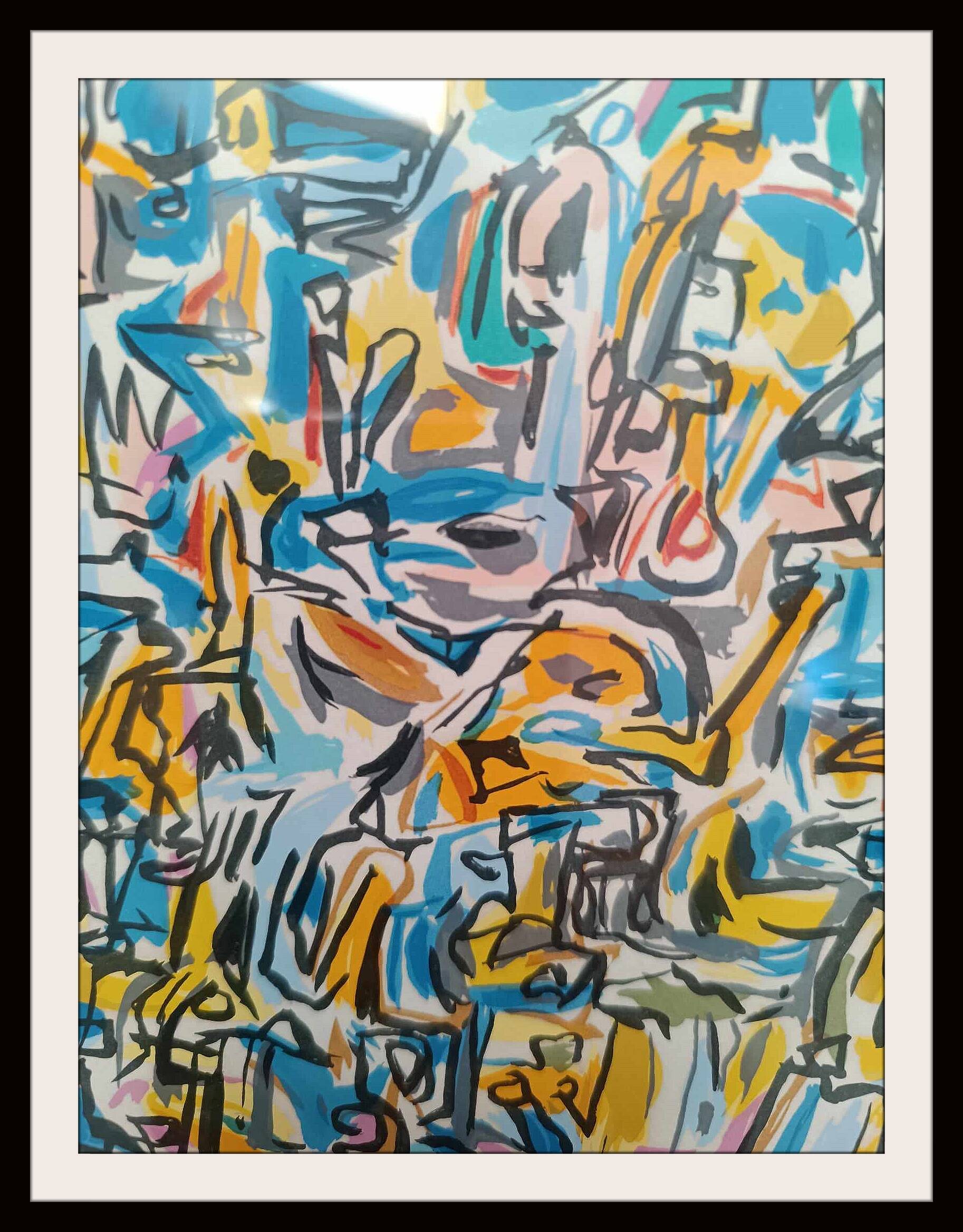 Proof by the artist Ben Bella - Painting - Abstract painting