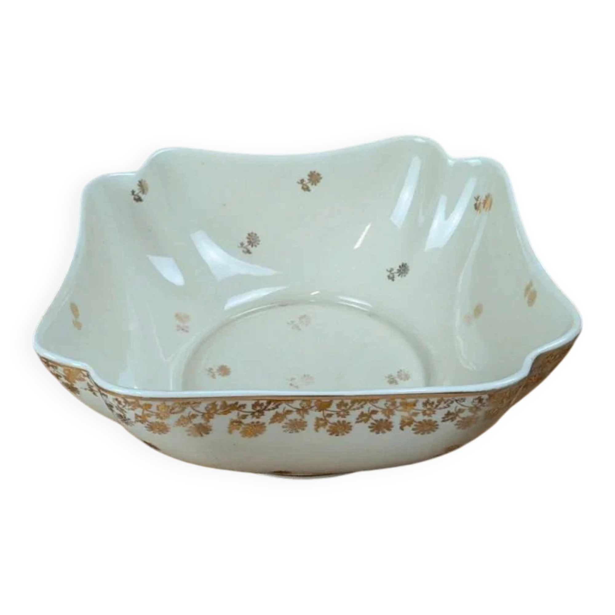 Antique Limoges porcelain plate – delicate gold decoration