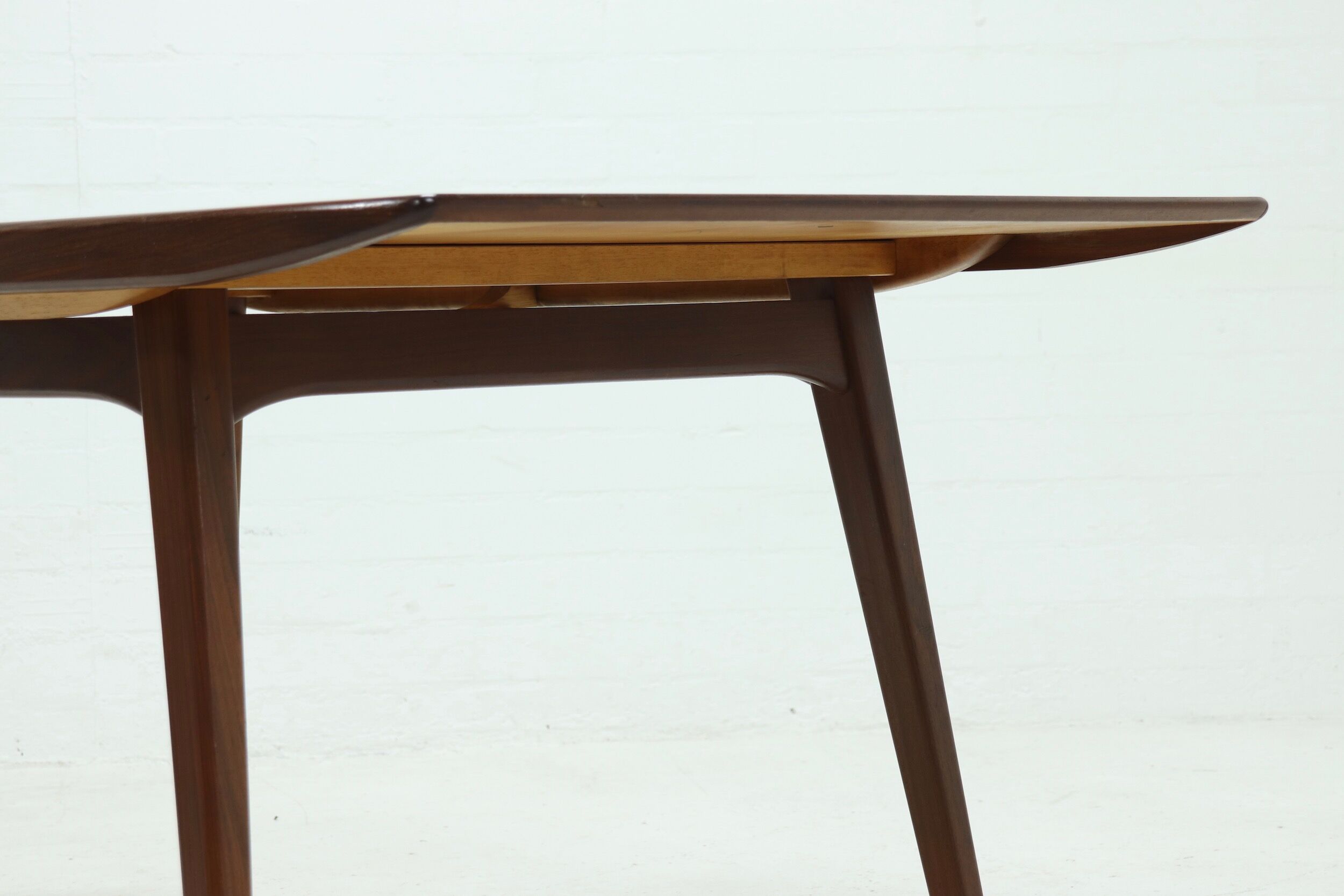 Extendable Teak Dining Table By Louis van Teeffelen for WeBe, 1950's