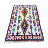 Azilal wool and handmade cotton berbere rug 135x215 cm