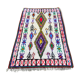 Azilal wool and handmade cotton berbere rug 135x215 cm