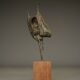 Jetty Homan, Abstract Sculpture, 1970s, Bronze & Teak