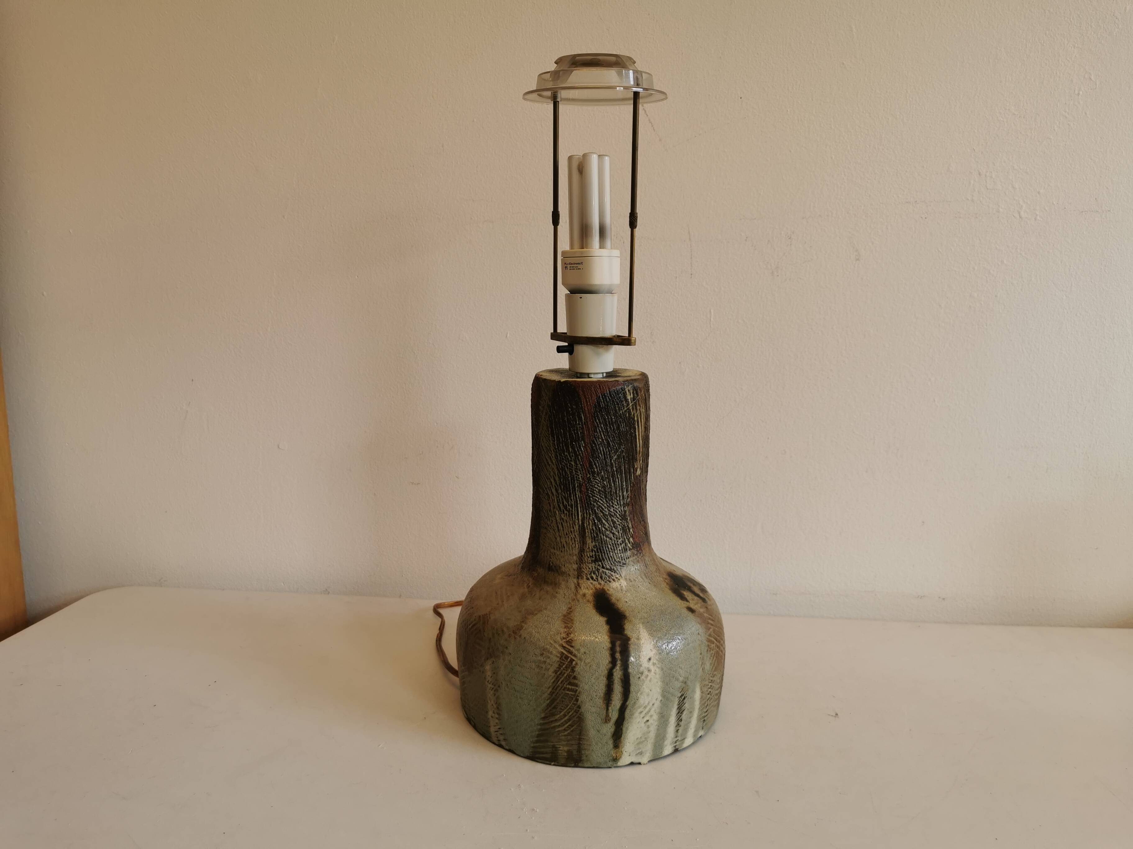 Large Danish ceramic table lamp from 1988 (stamped on the bottom)