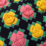 Set of vintage crochet cushions