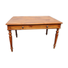 Table or desk with 1 caramel patina drawer