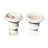 Pair of white Medici vases