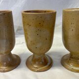 Set of 3 Digoin stoneware cups