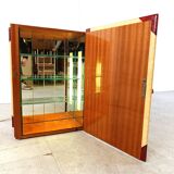 Italian Goatskin Book Shaped Dry Bar Cabinet by Aldo Tura, 1950s