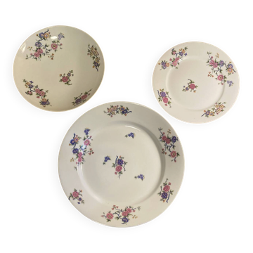 Service en porcelaine blanche de Limoges vintage chic