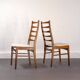 Set of 2 Danish Dining Chairs made of Teak and Beige Upholstery, circa 1960