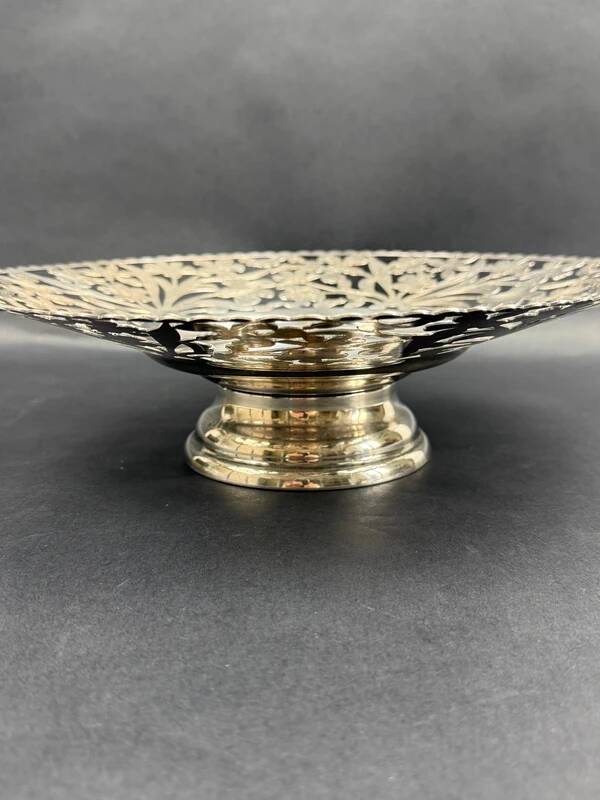 Compote dish, silver-plated fruit bowl in Art Nouveau style