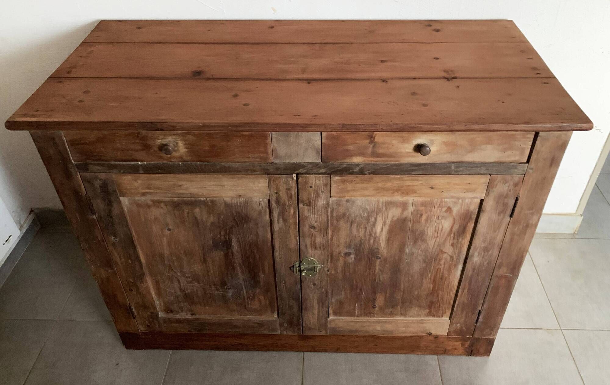 Vintage parisian buffet of the 50s in oak wood