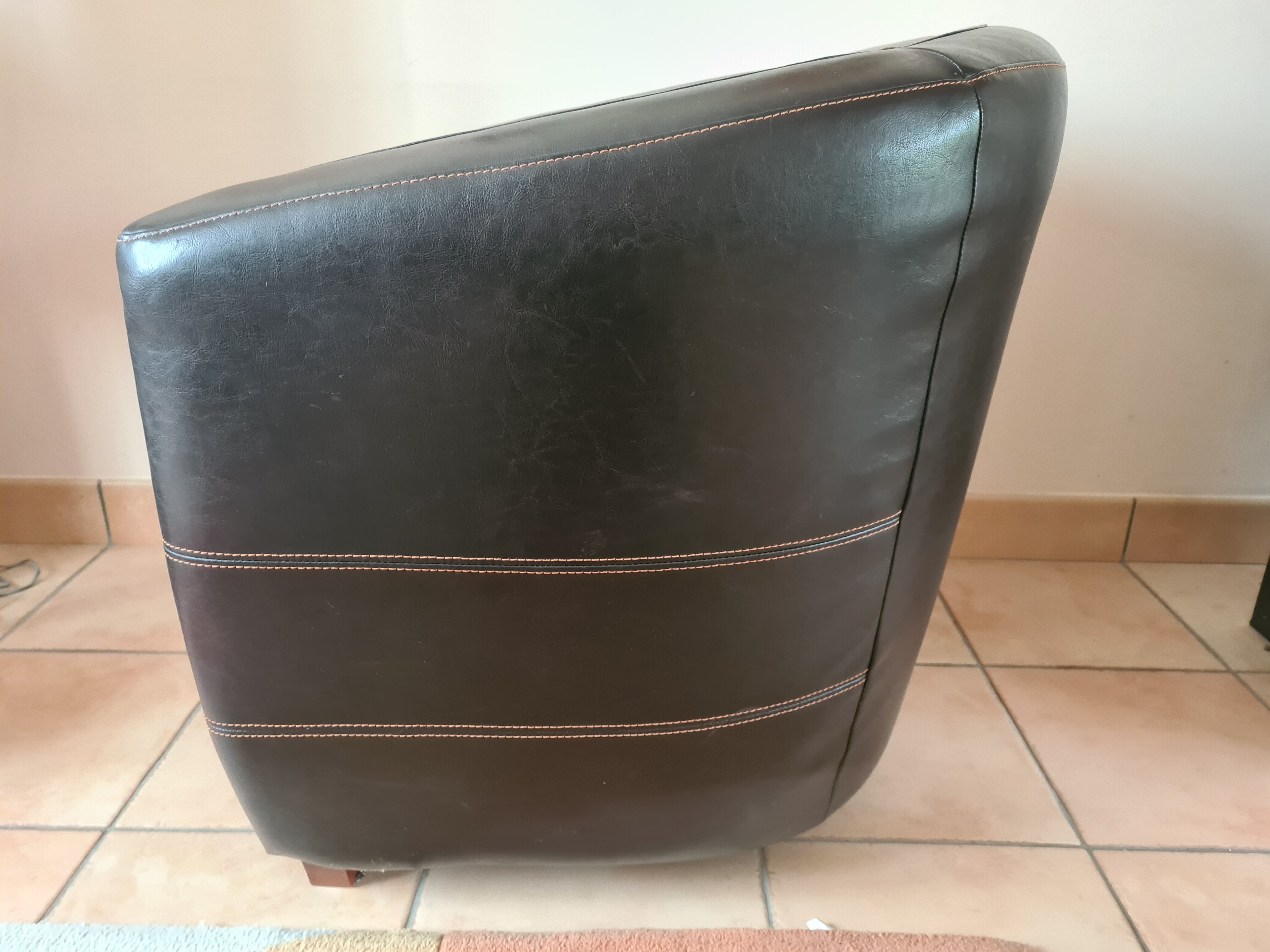 Vintage skai armchair