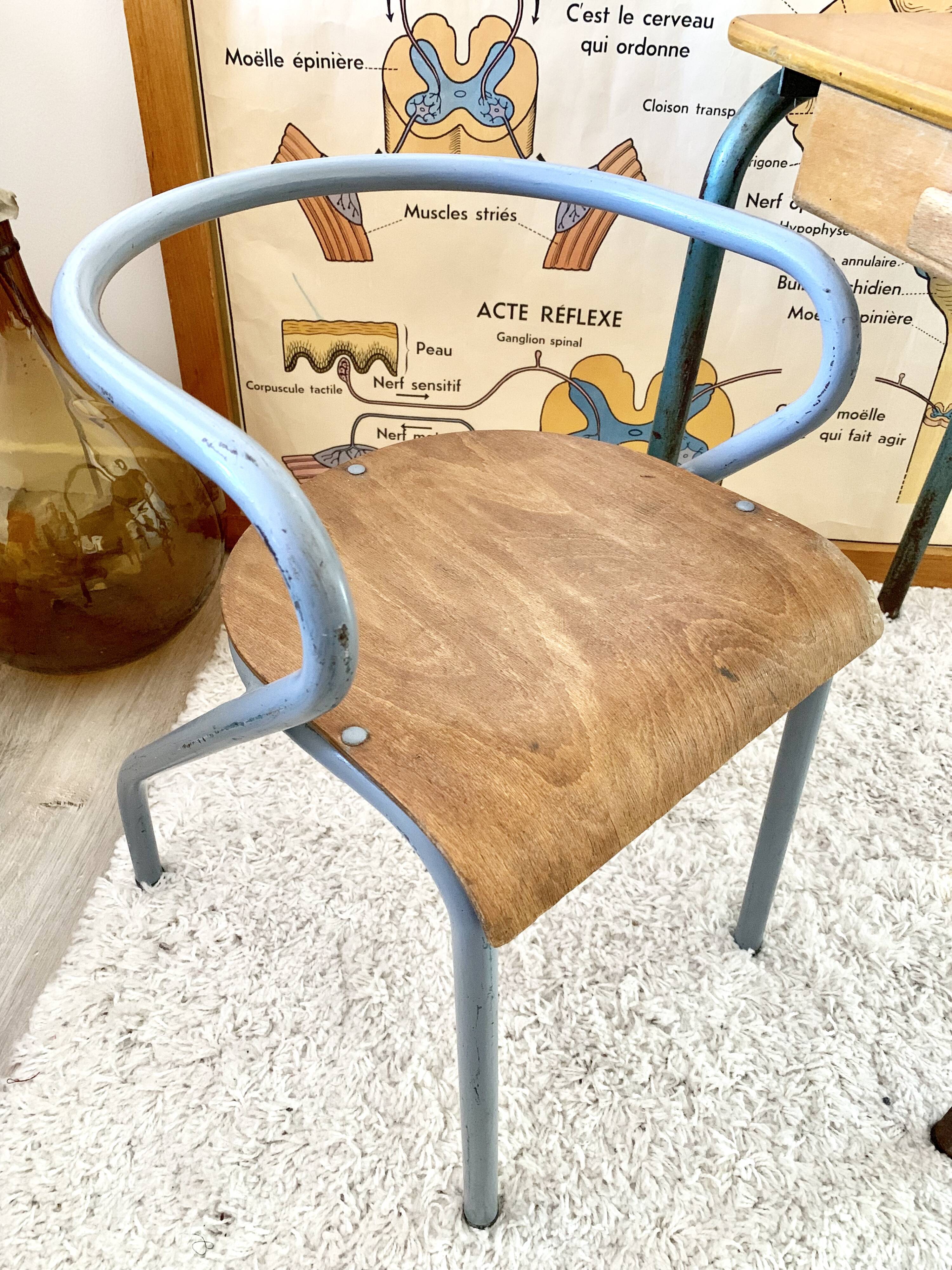 Chair of schoolboy and his desk bu Jacques Hitier